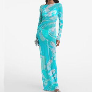 Pucci Orchidee sheer maxi dress
